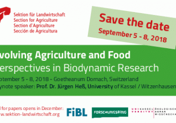 Call for Papers: Evolving Agriculture and Food – Opening up Biodynamic Research